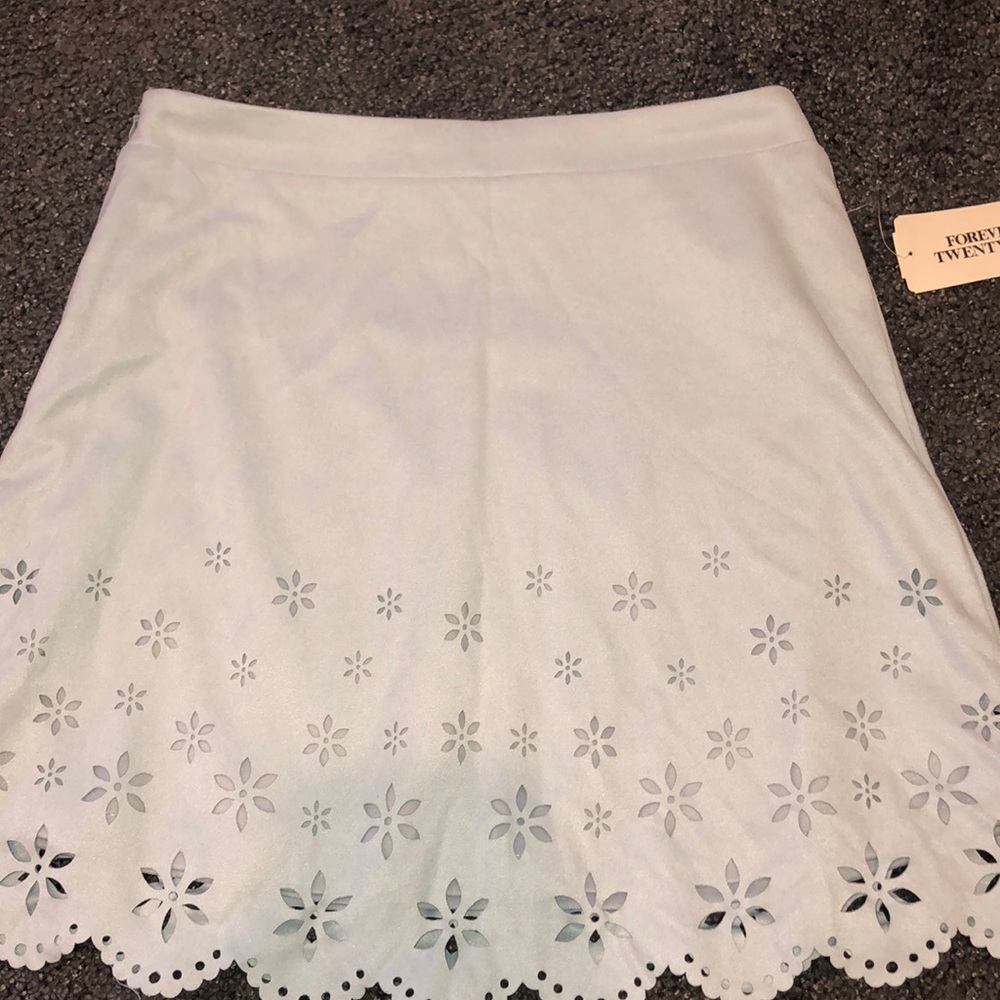 Forever 21 faux sued mint green skirt